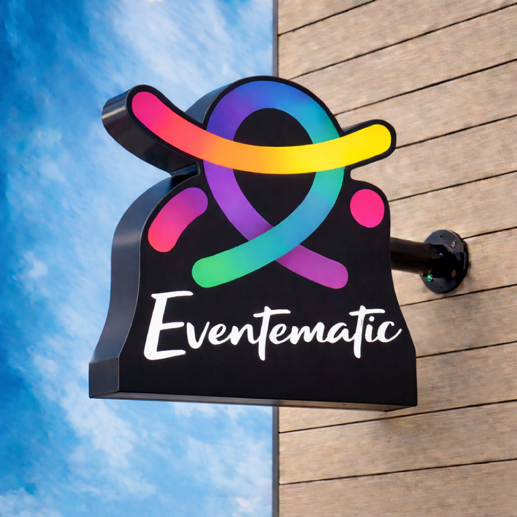 Banderola luminosa con forma personalizada