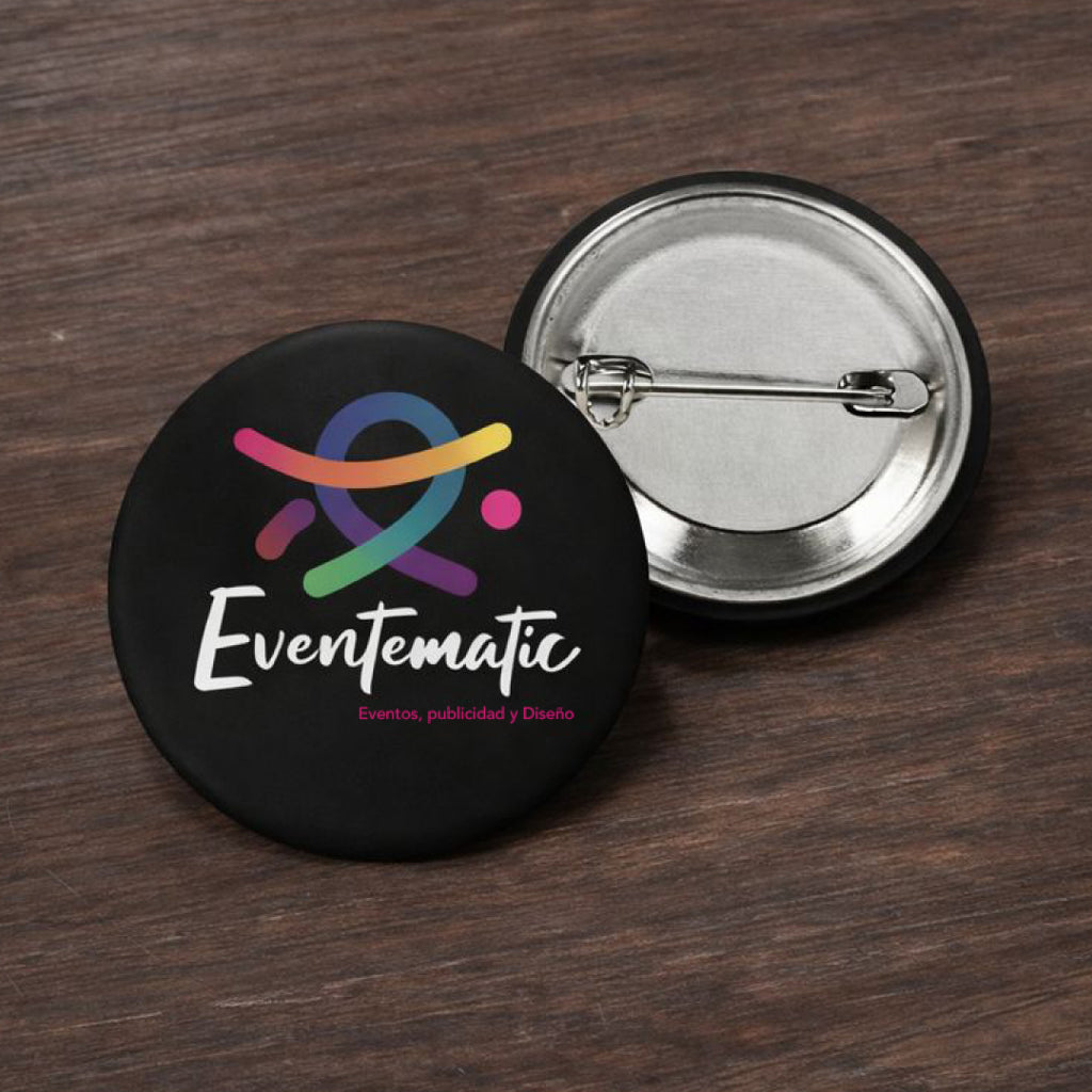 Chapas personalizadas con alfiler