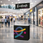 Mostrador promocional con cartel personalizado