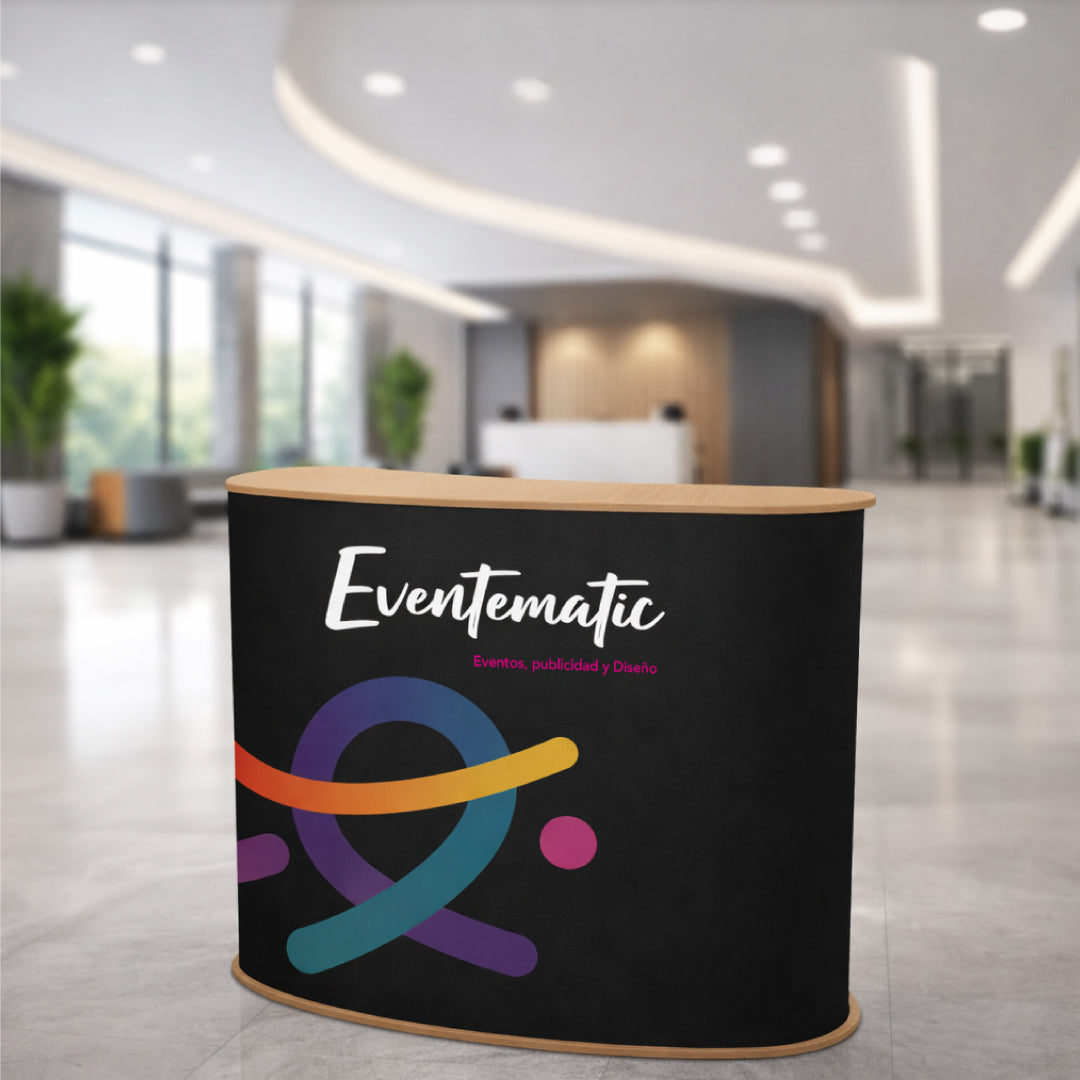 Mostrador de PVC personalizado