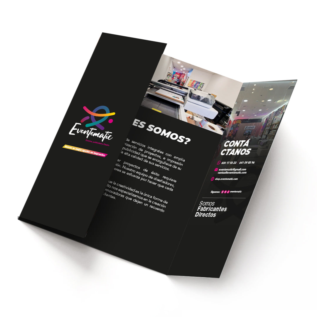 Tríptico plegado ventana personalizado