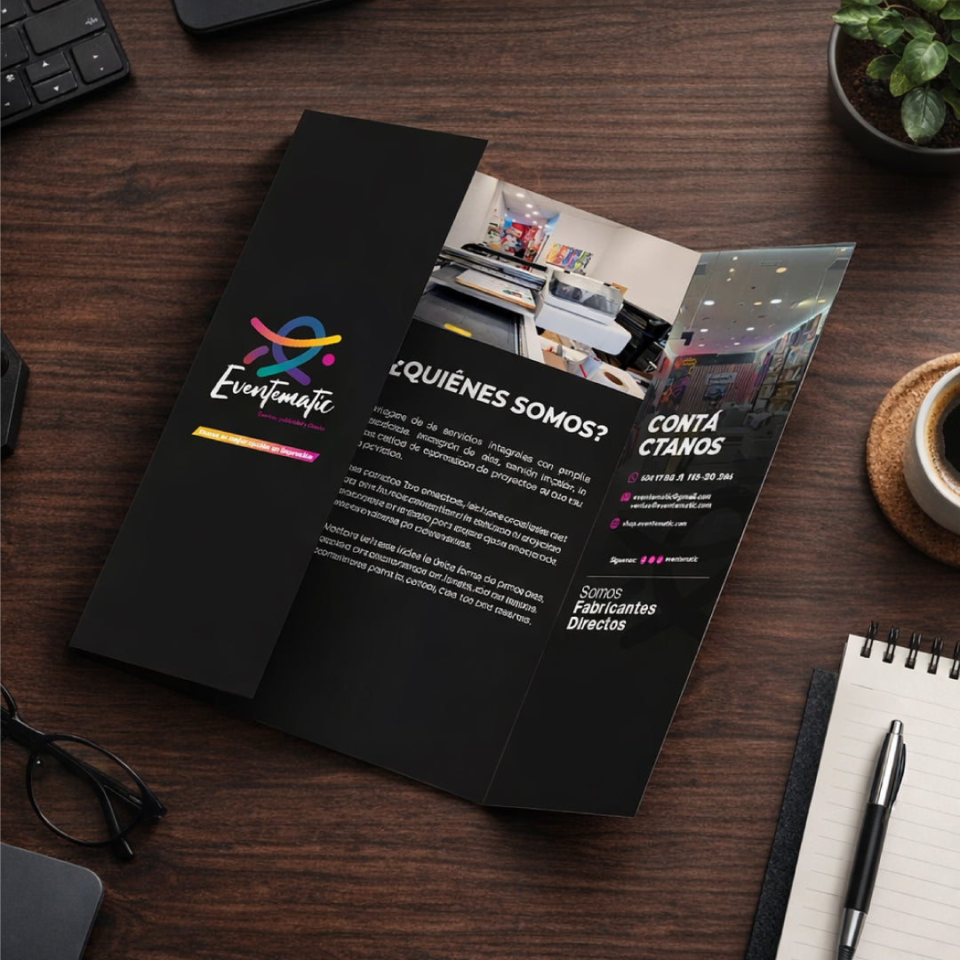 Tríptico plegado ventana personalizado