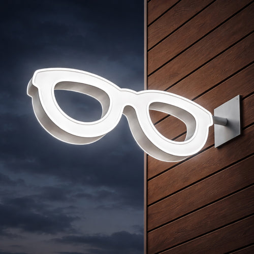 Banderola Luminosa Gafas Óptica LED | Madrid Norte